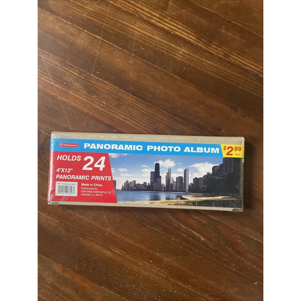 NEW Panoramic Photo Album Holds 24 4x12" Prints - Walgreens Sealed